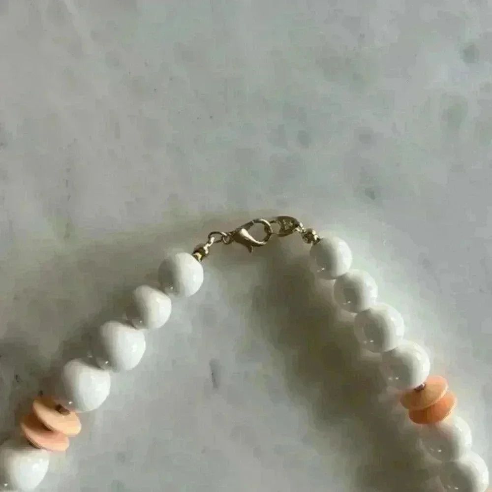 Ceramic Leaf Shaped Statement Necklace Japan 70’s… - image 6